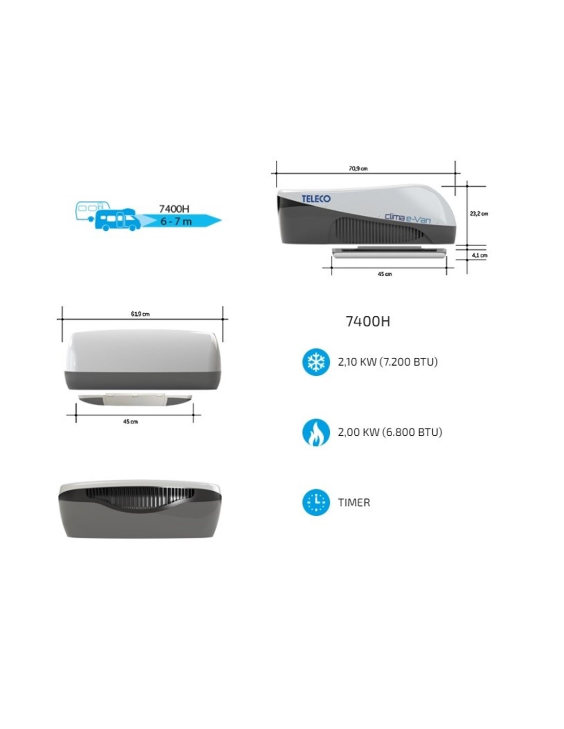 AIRE ACONDICIONADO TELAIR MOD.E-VANS 7400H